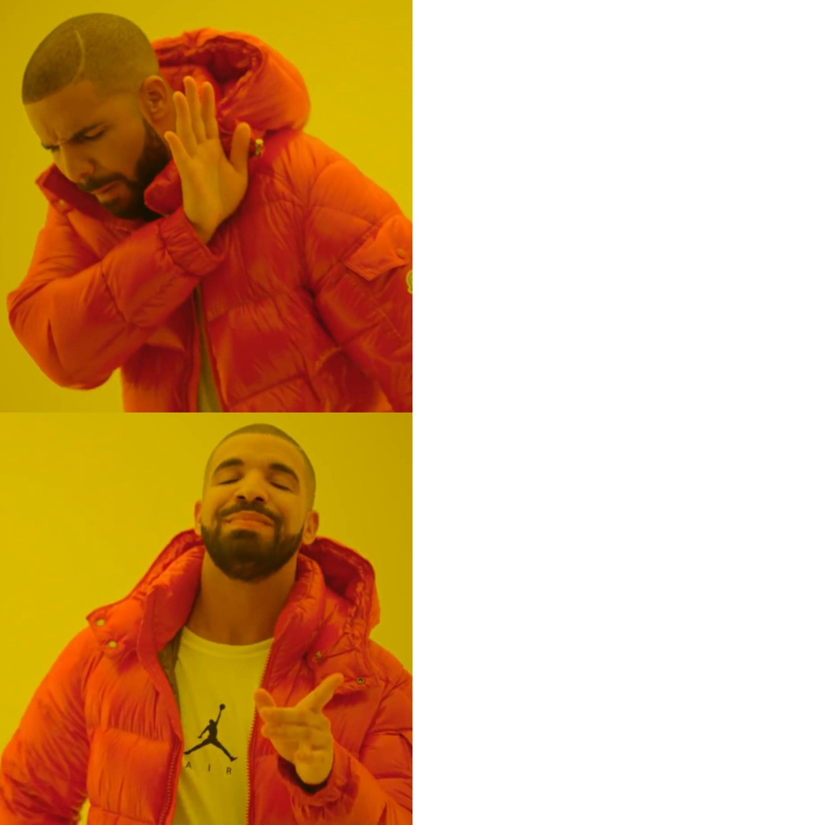 Drake Hotline Bling meme about Stoov