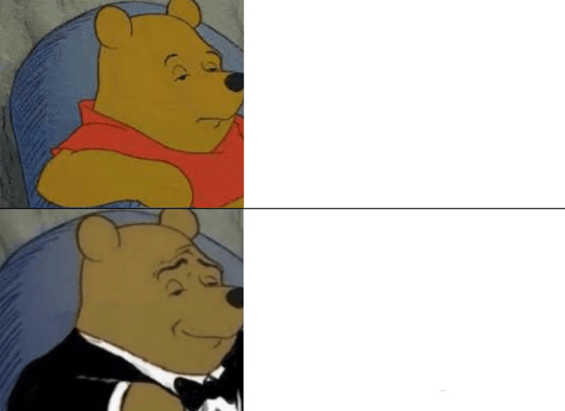 Tuxedo Winnie The Pooh meme about Stoov