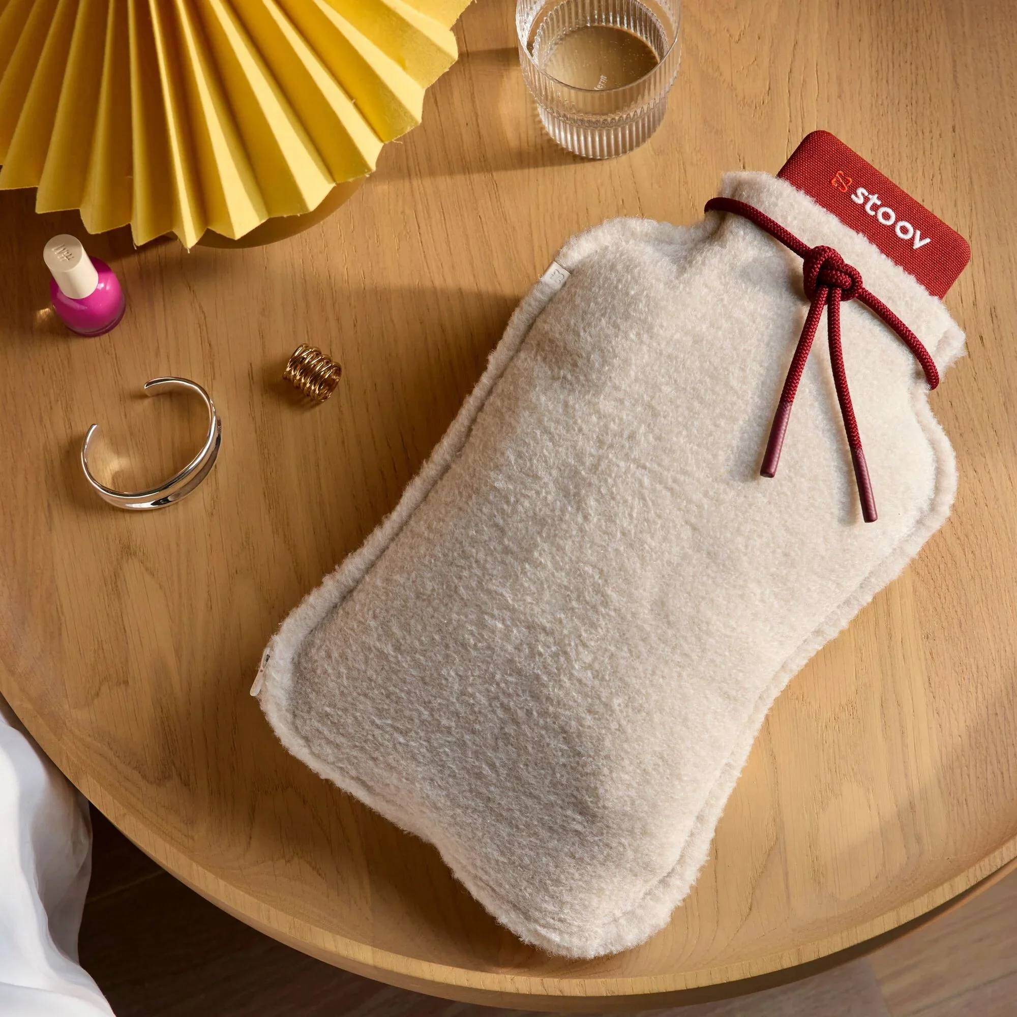 Homey in white Teddy fabric